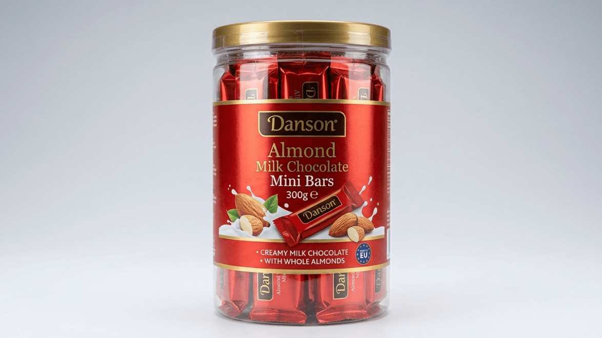 Danson Almond Milk Chocolate  Mini Bar 300g Jar